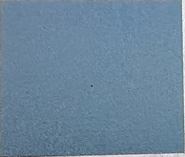 Example image · Light Blue on Stainless 316 · Laser: JPT YDFLP-E2-60-M7-M-R · Lens: 150mm · Entry #60 · Image 1 of 1