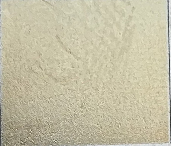 Example image · Gold on Stainless 316 · Laser: JPT YDFLP-E2-60-M7-M-R · Lens: 150mm · Entry #61 · Image 1 of 2