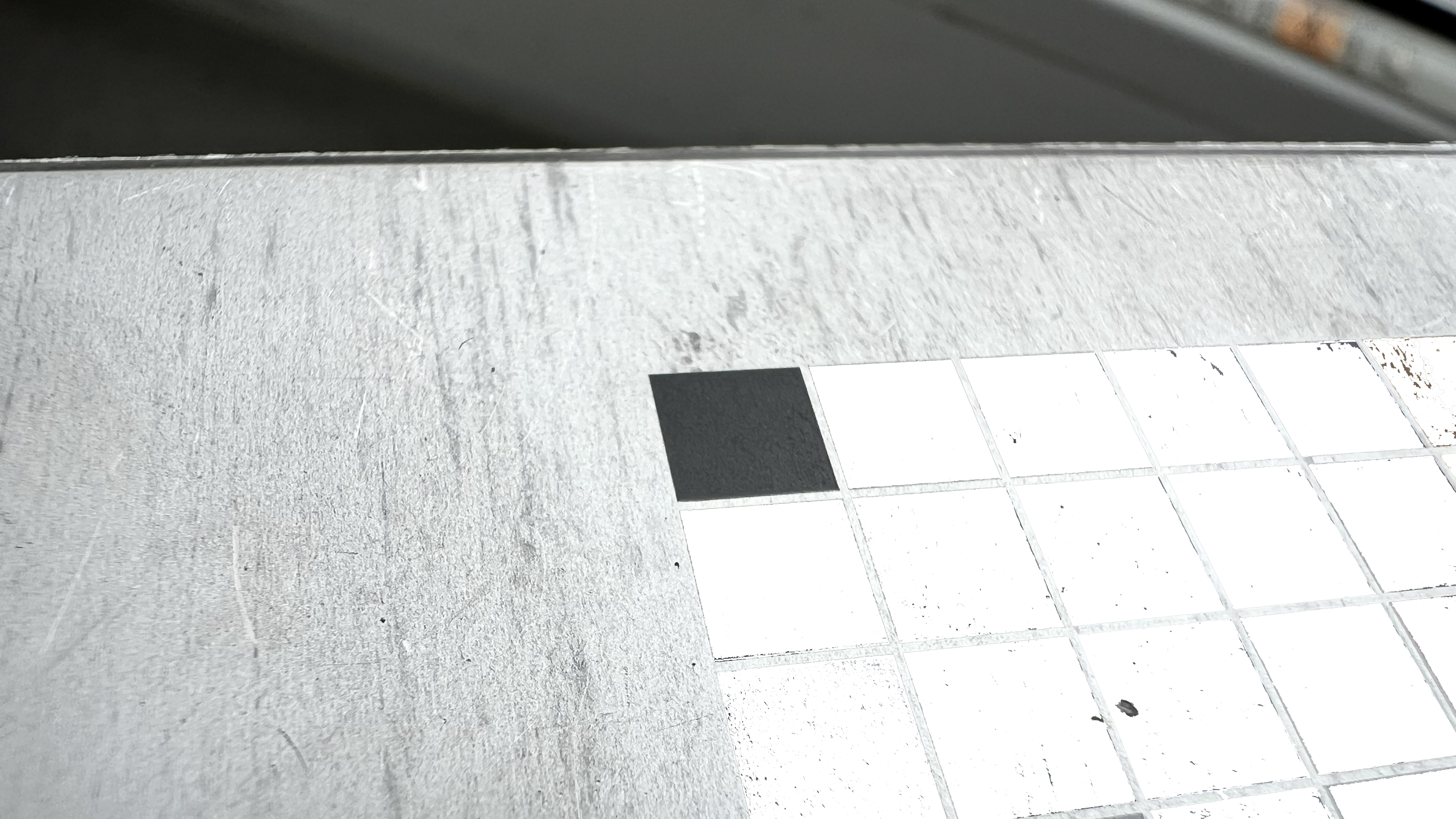 Example image · Black on Stainless 304 · Laser: ComMarker B6 60W Mopa · Lens: 150mm · Entry #3 · Image 1 of 1